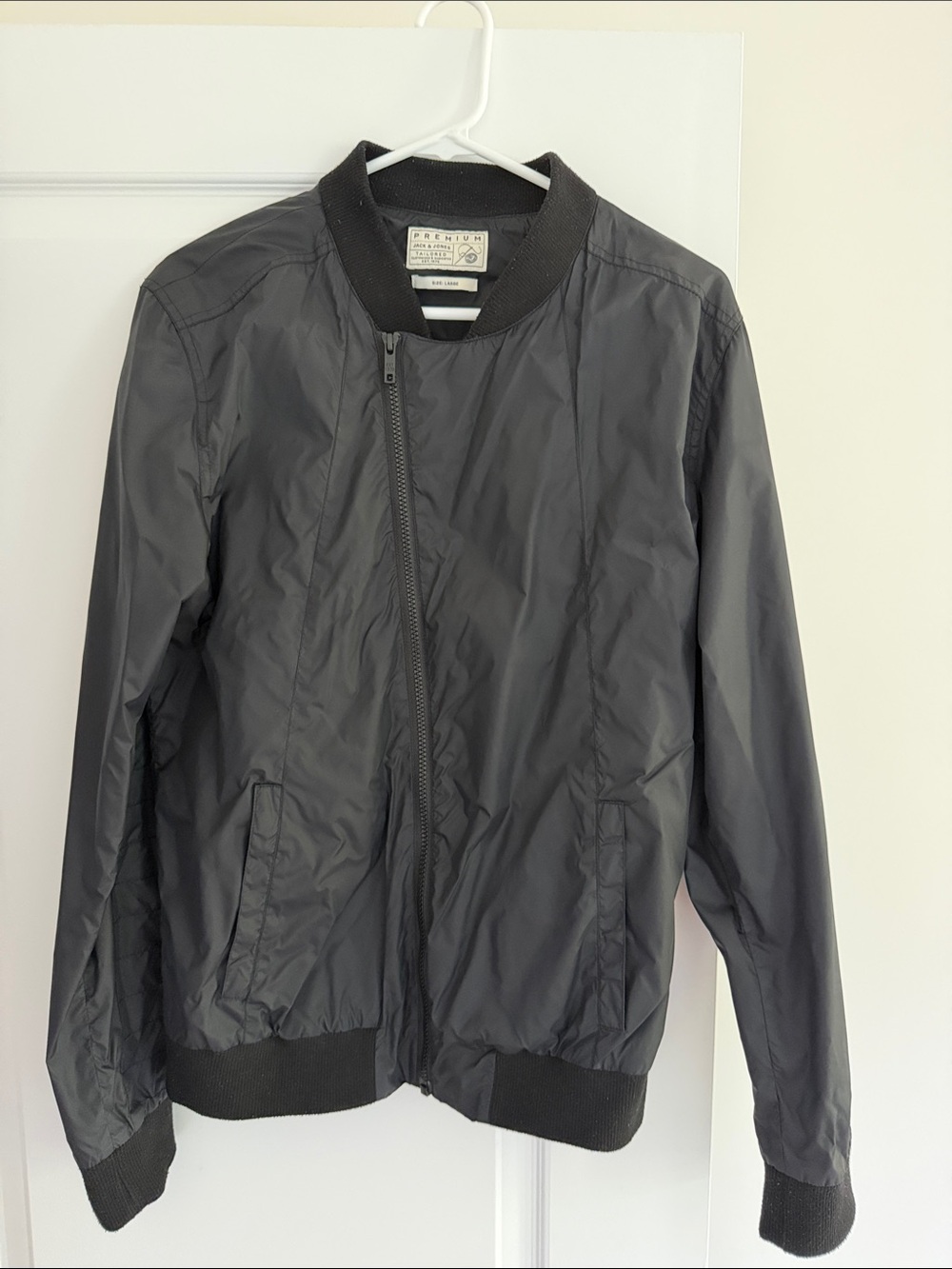 Jack & Jones Men's Black Bomber Jacket